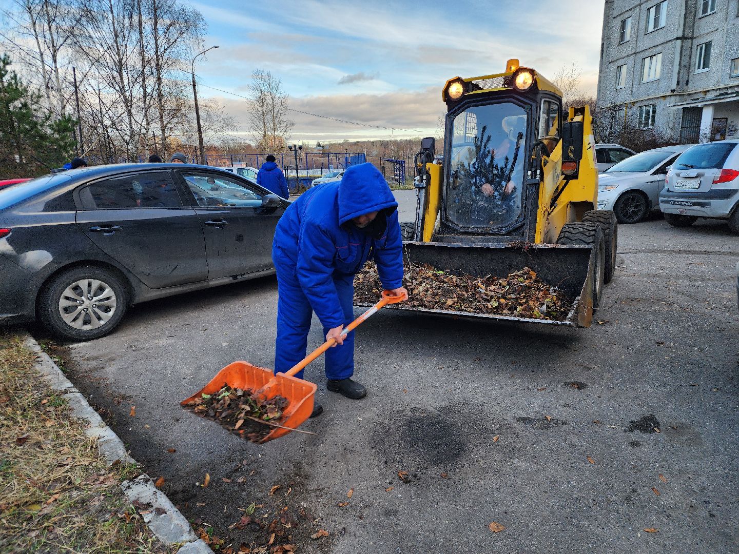фрязино, уборка улиц, смет мусора, мбу городское хозяйство, устранение последний непогоды,