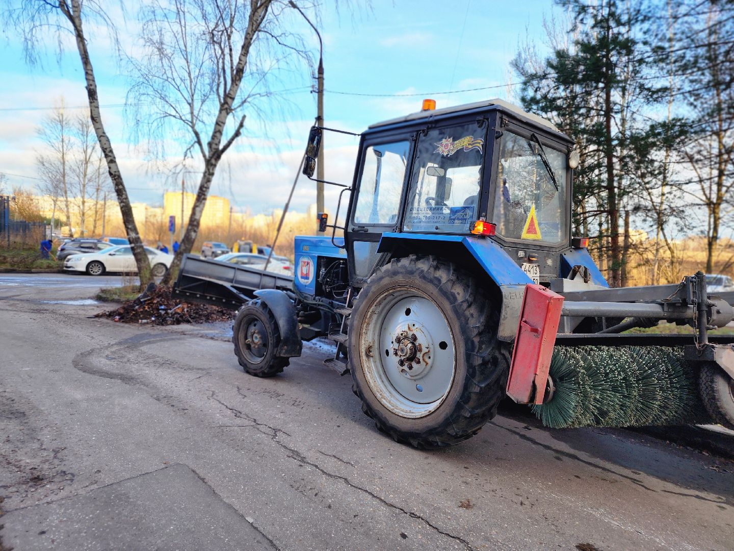 фрязино, уборка улиц, смет мусора, мбу городское хозяйство, устранение последний непогоды,