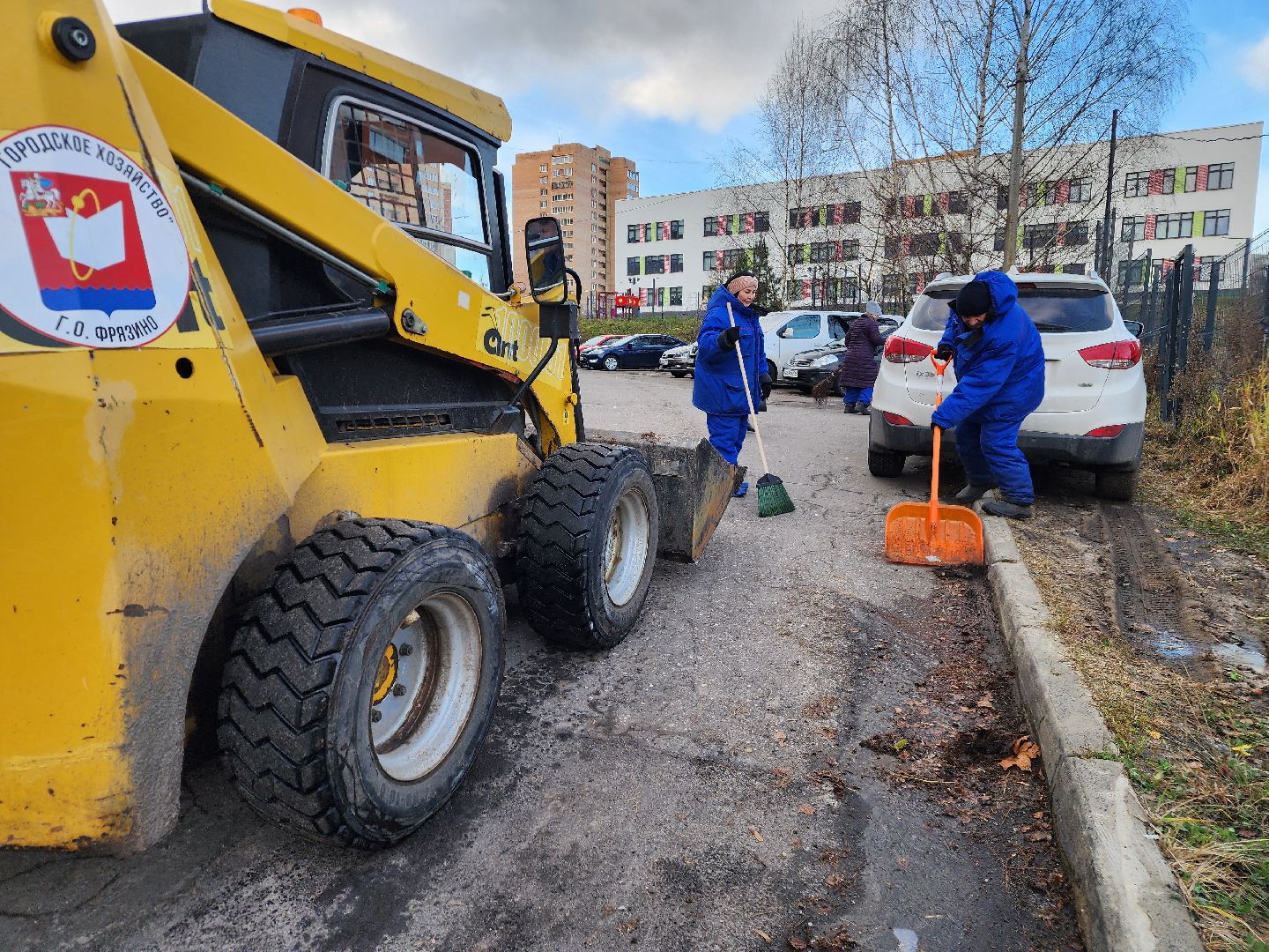 фрязино, уборка улиц, смет мусора, мбу городское хозяйство, устранение последний непогоды,