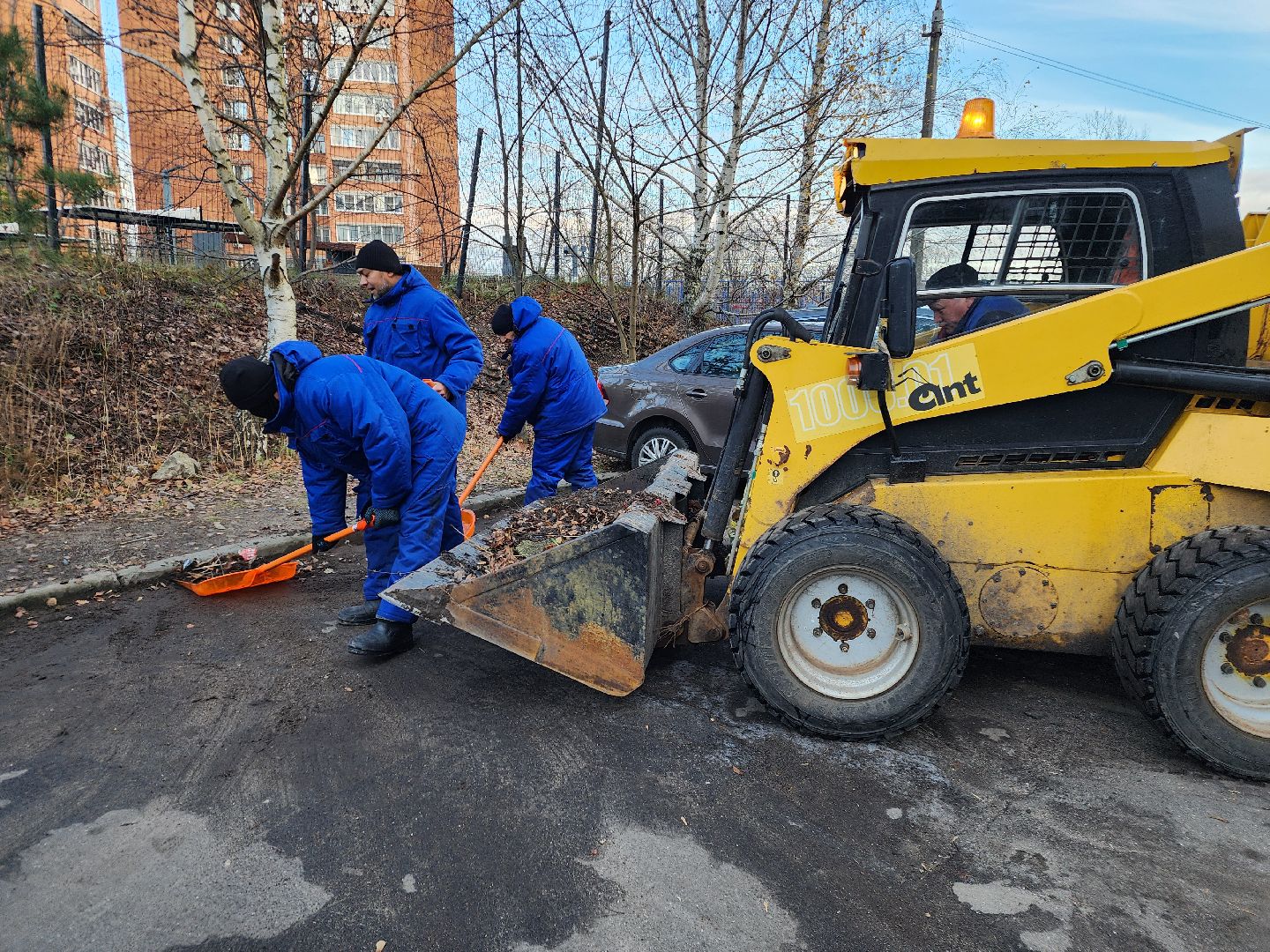 фрязино, уборка улиц, смет мусора, мбу городское хозяйство, устранение последний непогоды,