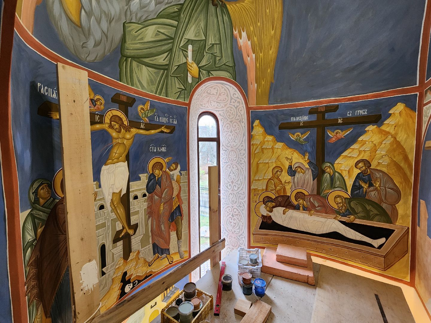 фрязино, роспись храма, иконопись, иконописец, строительство храма, православие,