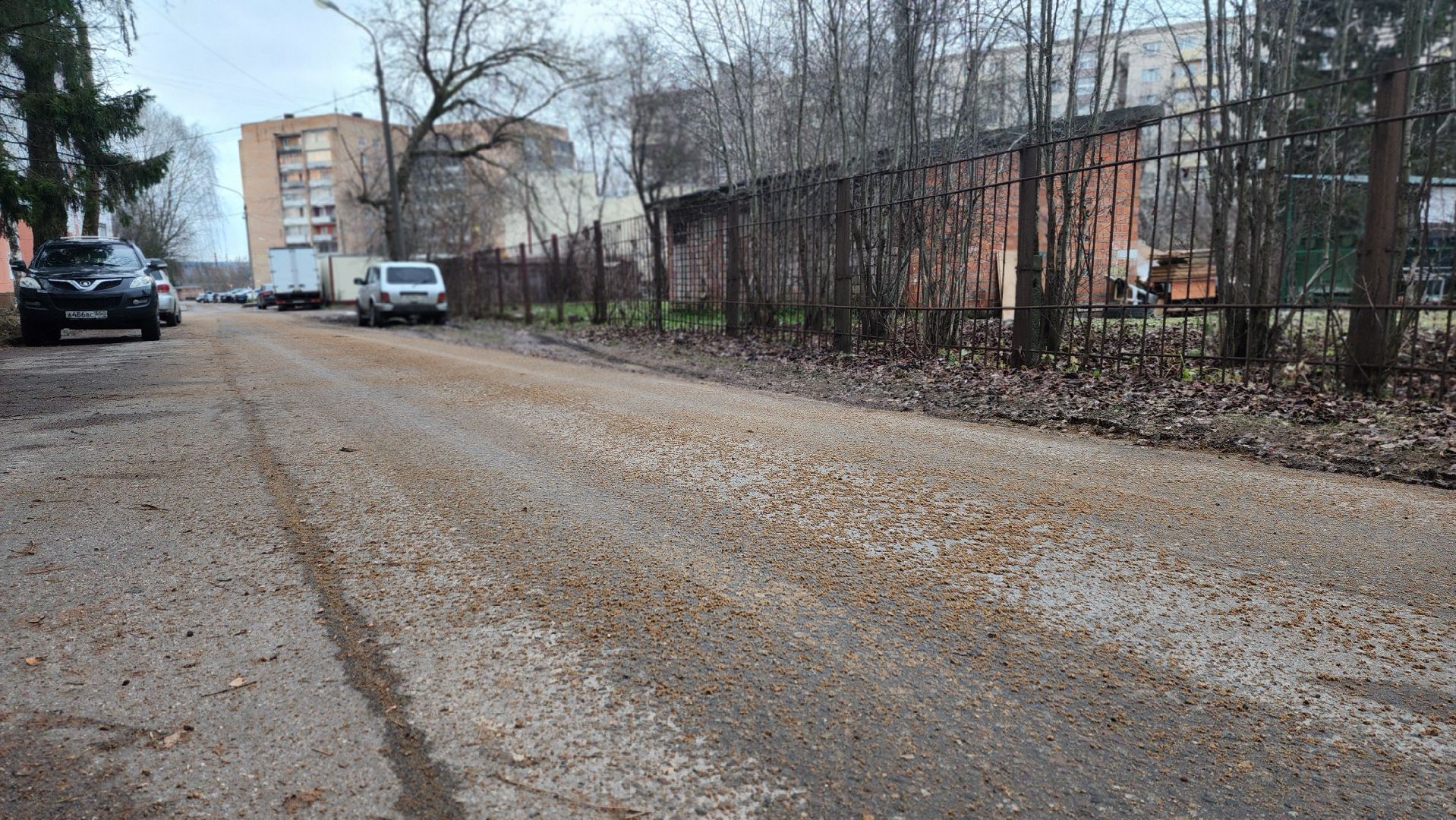 клин, 50 лет октября, гололед, обработка дорог,