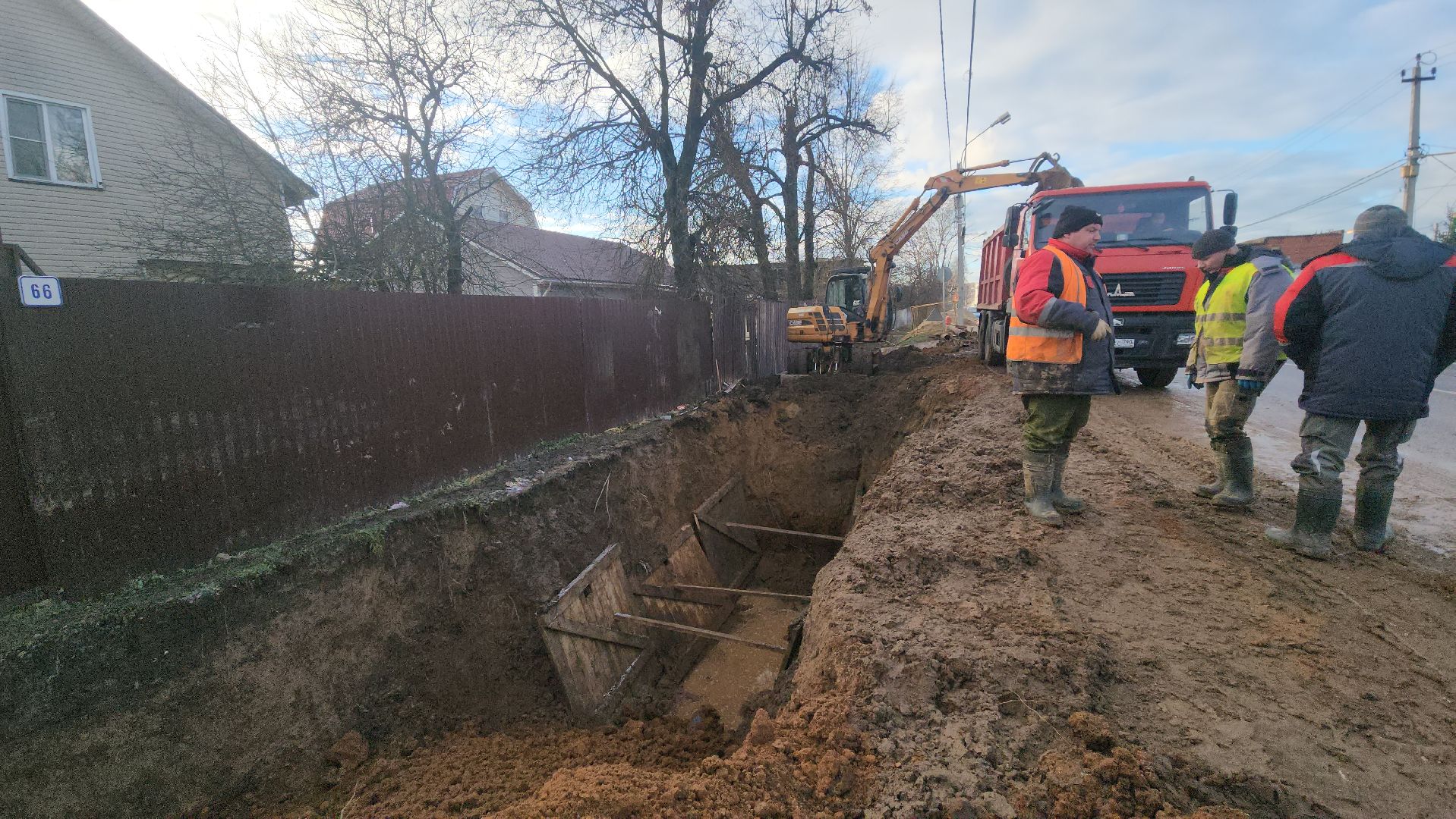 Канализация , Лобня, строительство канализации,