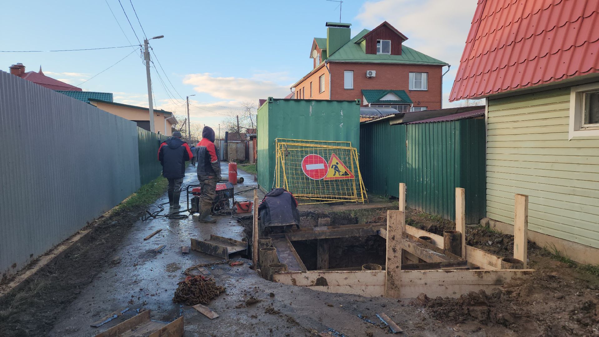 Канализация , Лобня, строительство канализации,