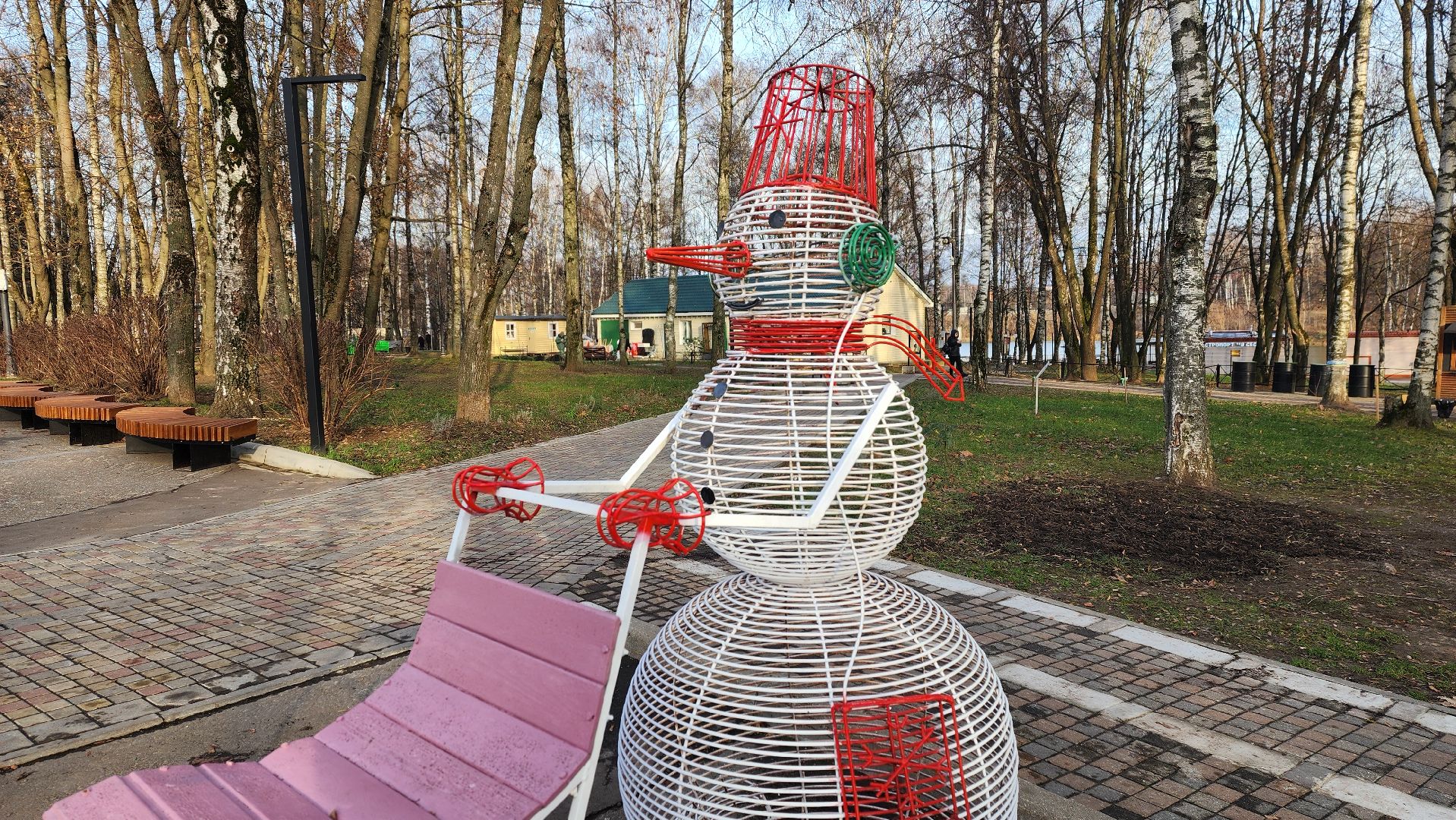 клин, сестрорецкий парк, украшения, резиденция деда мороза, новый год,