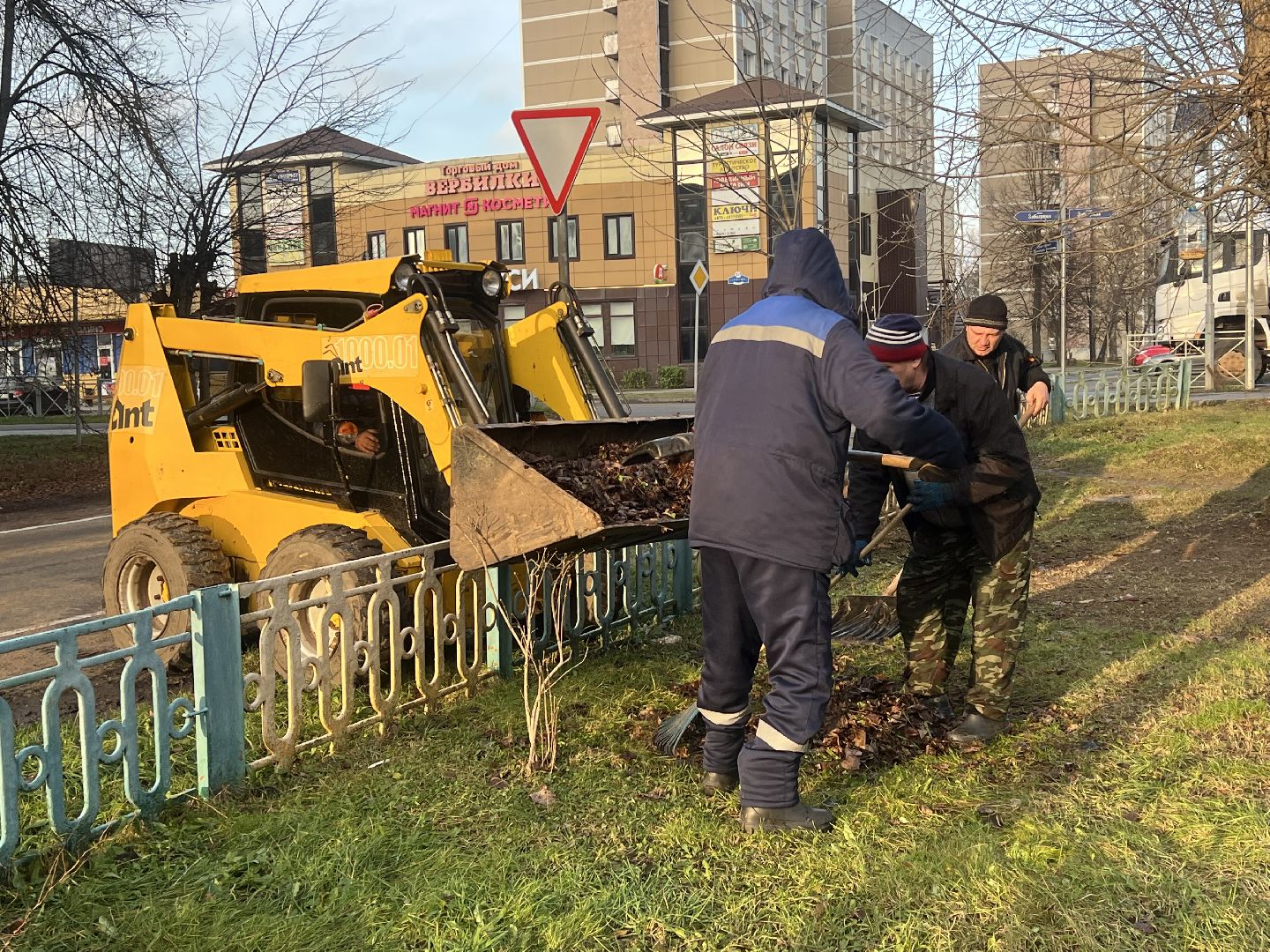 Вербилки благоустройство, талдомский городской округ, уборка листвы,