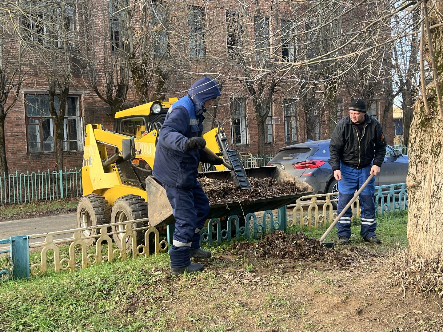 Вербилки благоустройство, талдомский городской округ, уборка листвы,