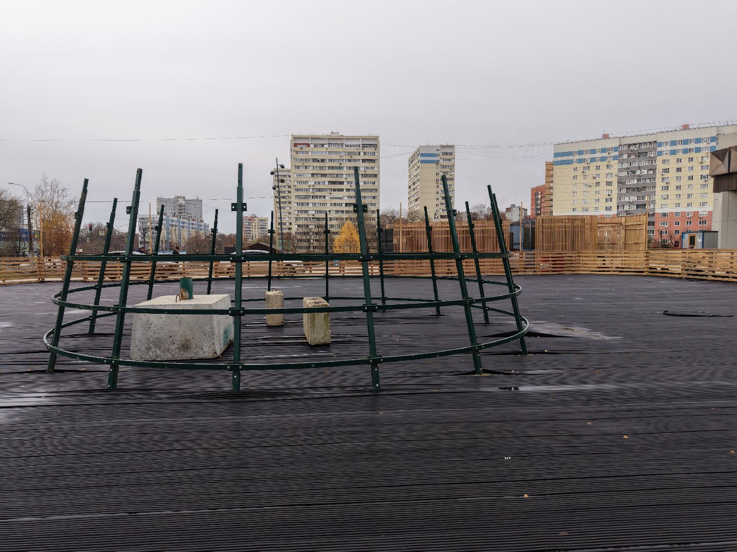 видео с коптера, каток в видном, зима в подмосковье,