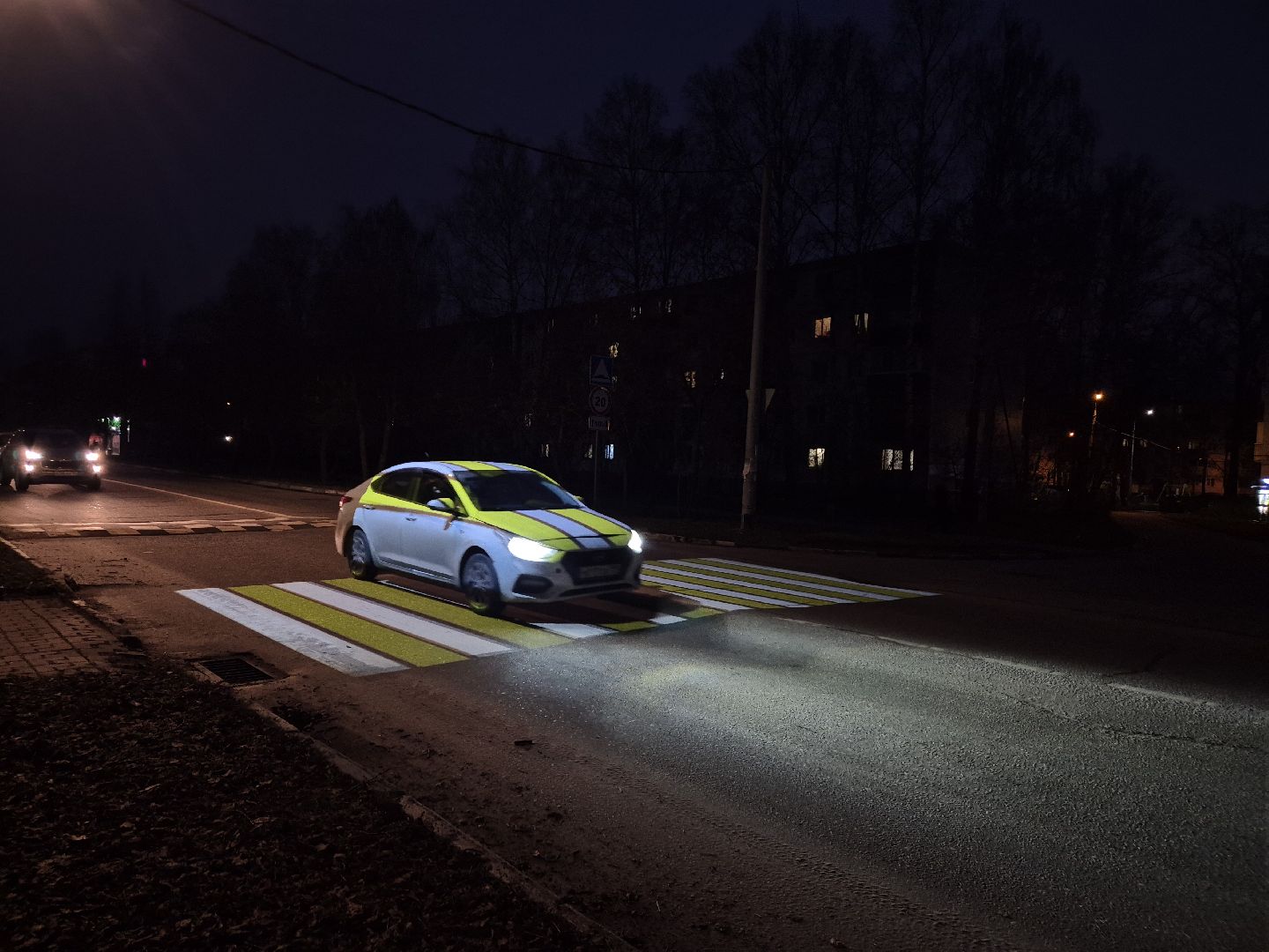 проекционная разметка, пешеходный переход, орехово-зуево,