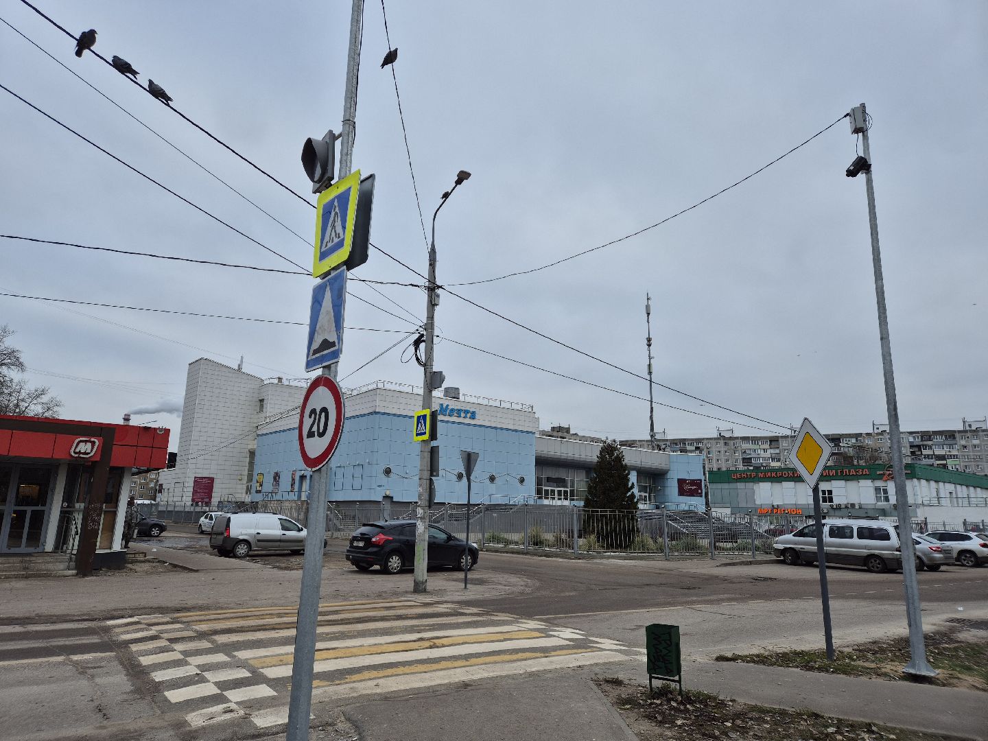 проекционная разметка, пешеходный переход, орехово-зуево,