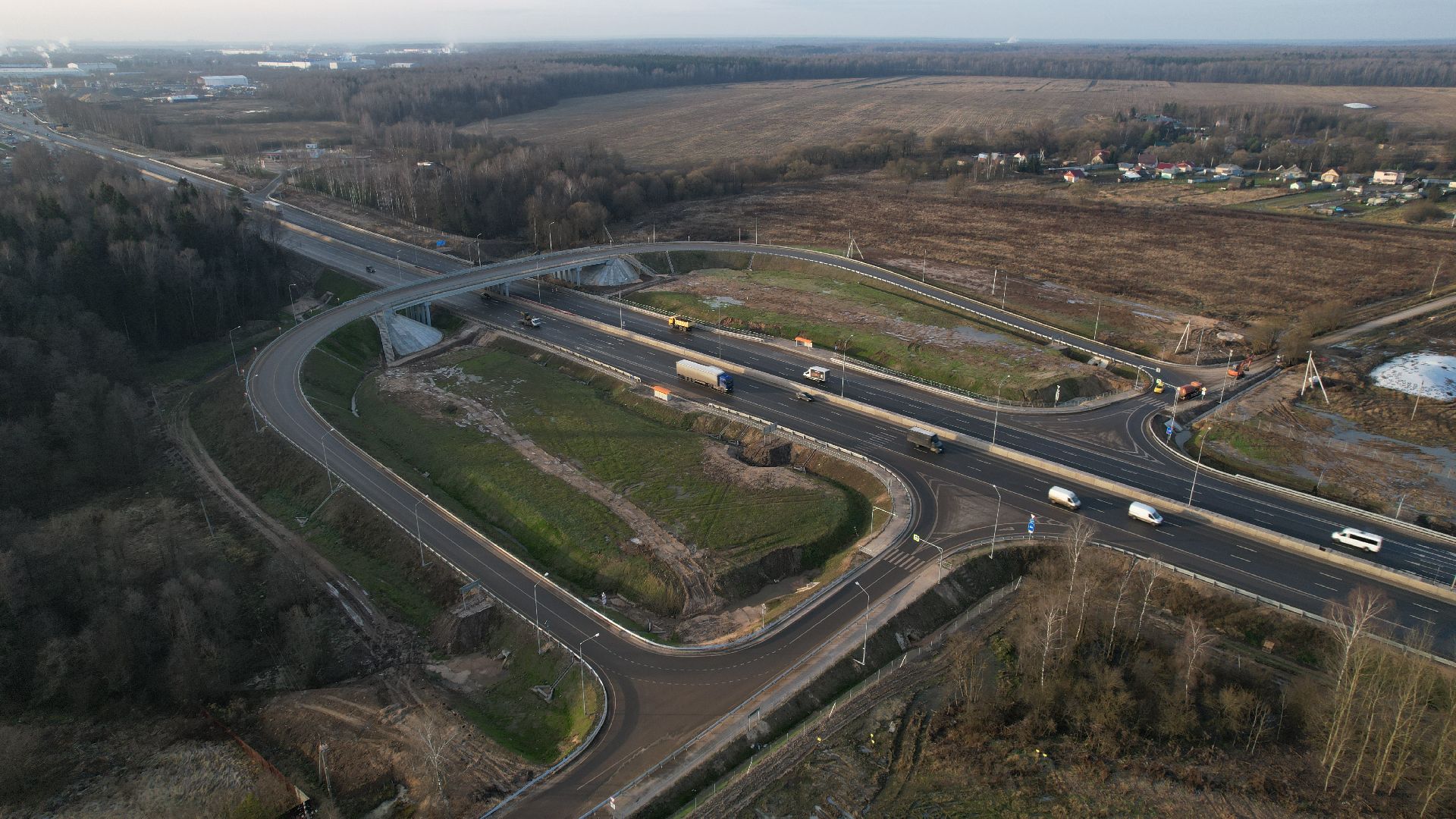 видео с коптера, трасса м-3, реконструкция трассы м-3, дороги наро-фоминск,