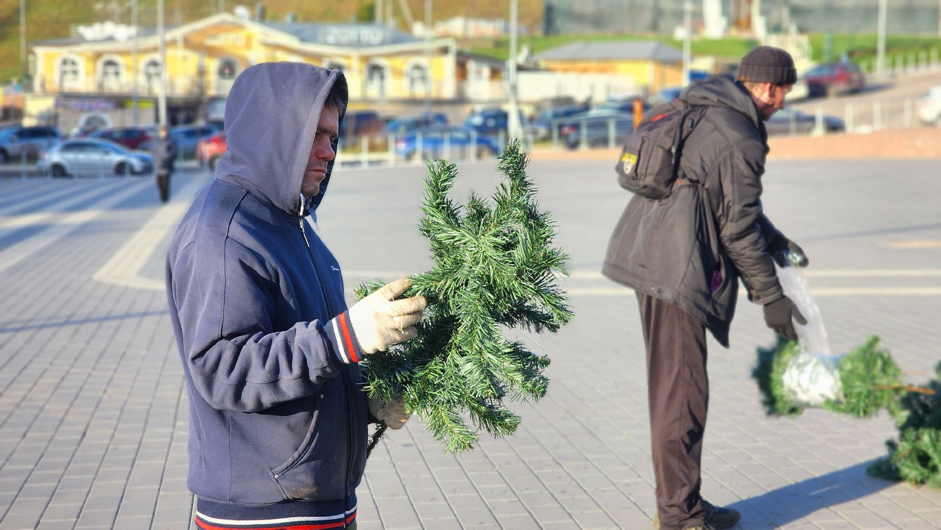 волоколамск, новогодние гирлянды, украшение города,