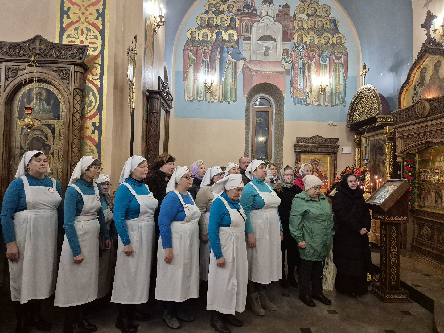 роспись храма, храм новомученников орехово-зуевских, орехово-зуево, освящение росписи храма,