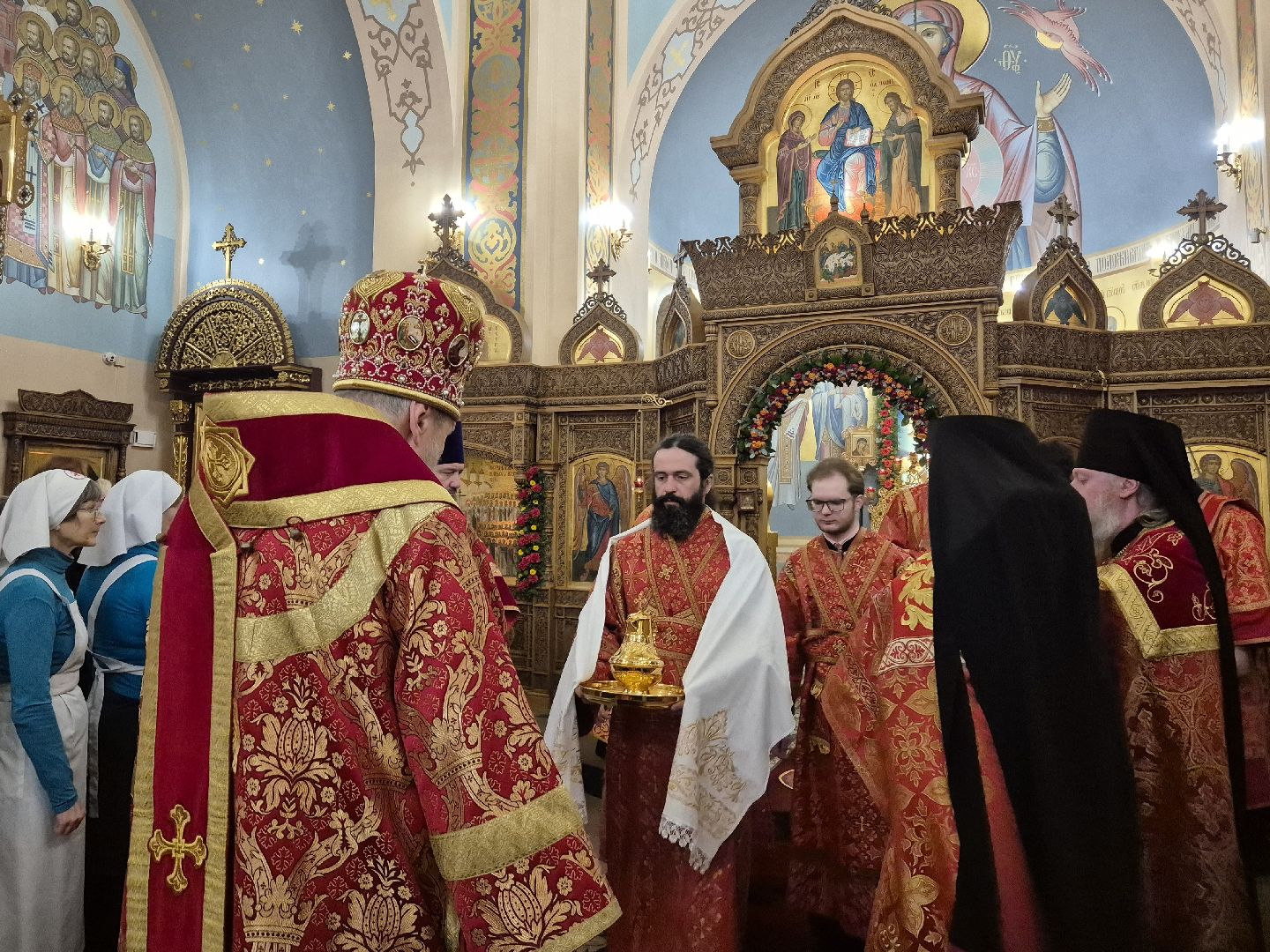 роспись храма, храм новомученников орехово-зуевских, орехово-зуево, освящение росписи храма,