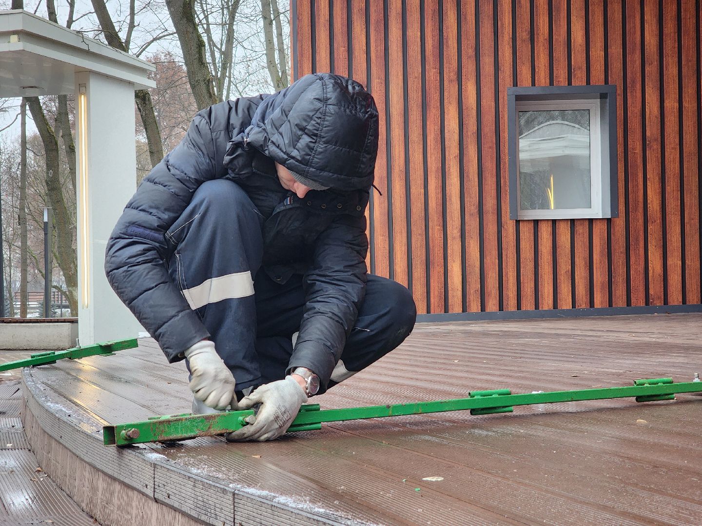 Подольск , Парк Талалихина , новогодняя ель в парке,