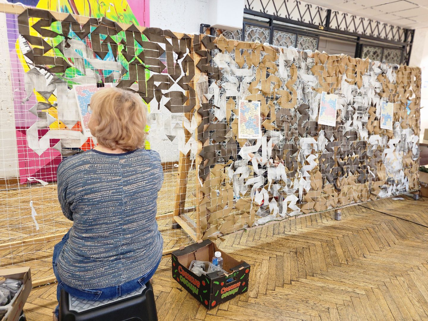 фрязино, плетение сетей, маскировочные сети, волонтеры, добровольцы, помощь фронту,