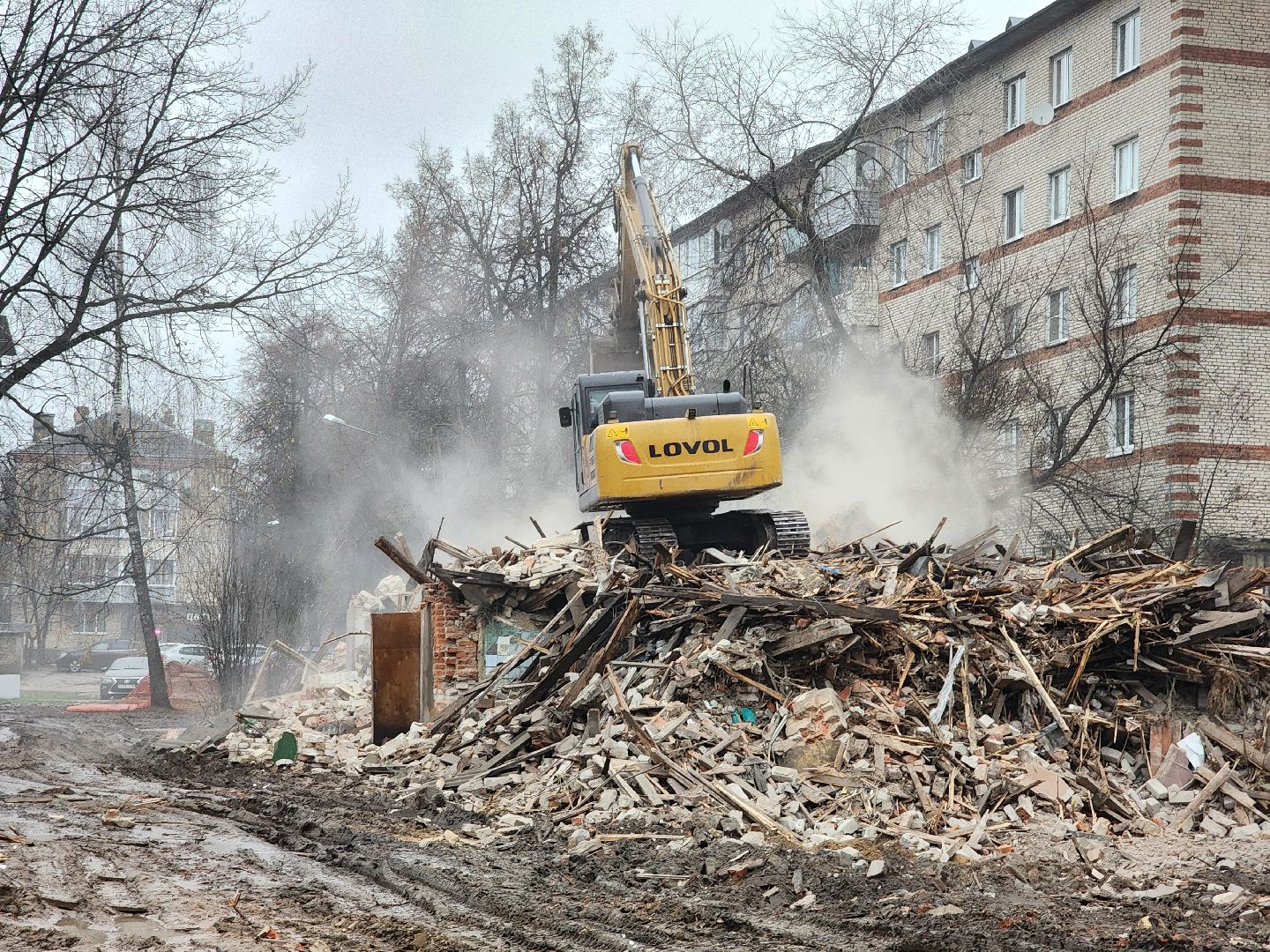 снос аварийного дома, аварийный дом, благоуйстройство, старая купавна,  богородский городской округ,