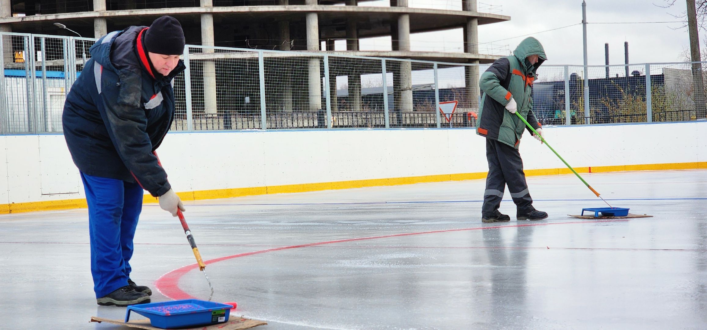 Химки, катки, Зима в Подмосковье,