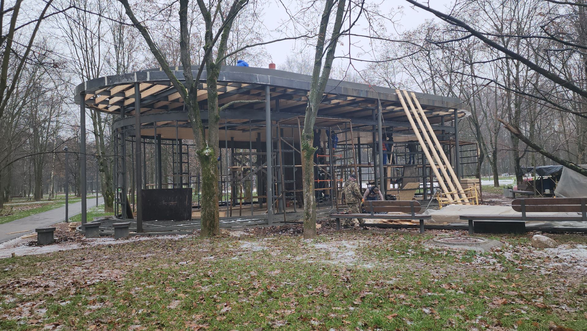 Люберцы, наташинский парк,строители,