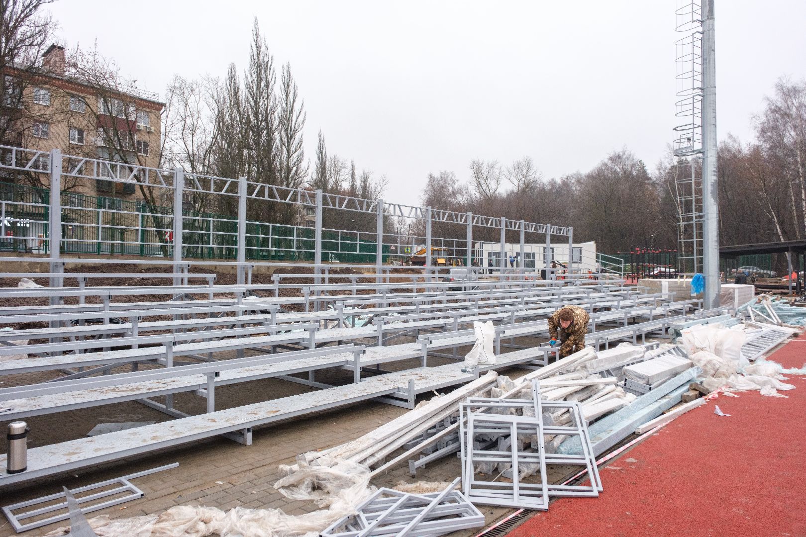 лыткарино, строительство , стадион полет, реконструкция,