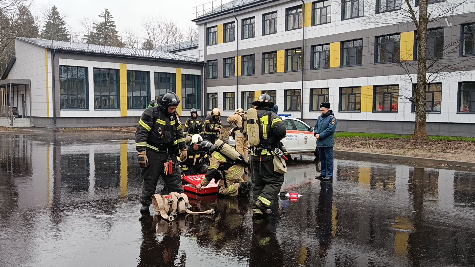 городской округ восход, пожарно-тактические учения, школа, спч 52,