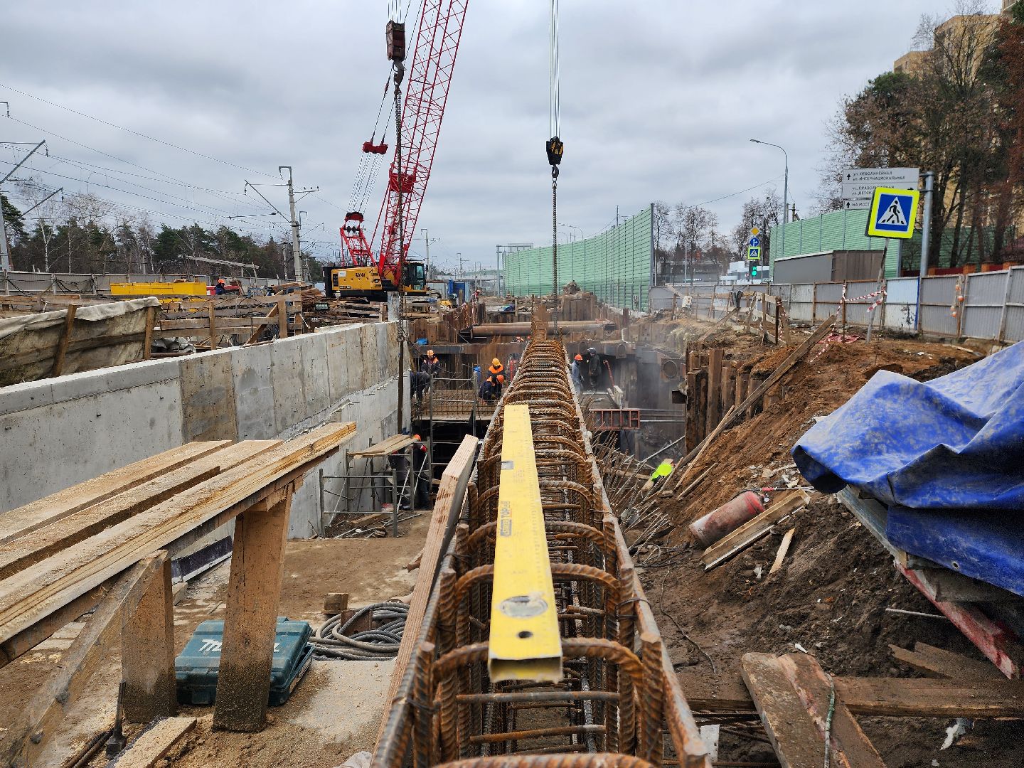 раменское, строительство, подземный пешеходный переход в удельной,