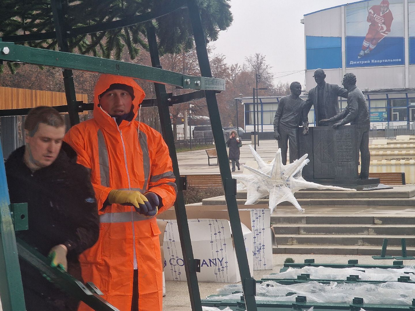 воскресенск,  зима в подмосковье, новогодние ели,