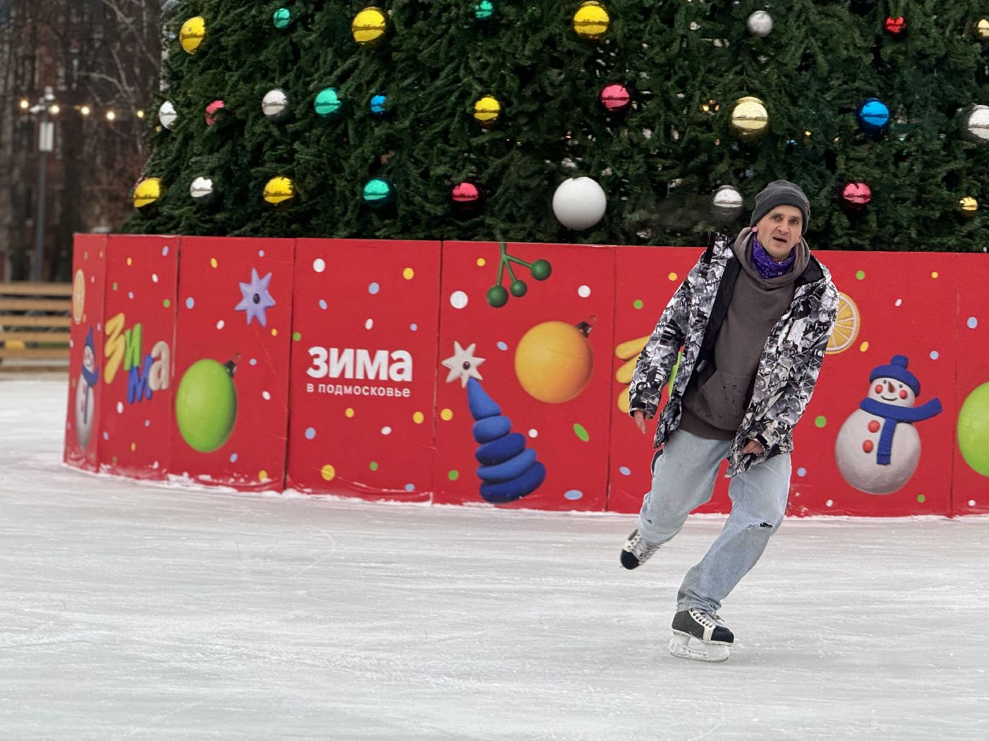 каток, ленинский городской округ, искусственный лед, зима в подмосковье,