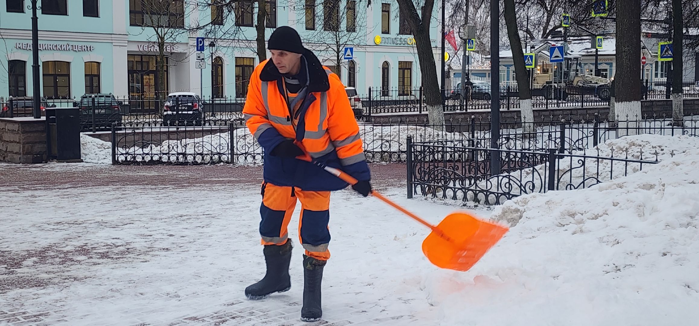Уборка снега , Благоустройство, снегоуборочная кампания, Звенигород,