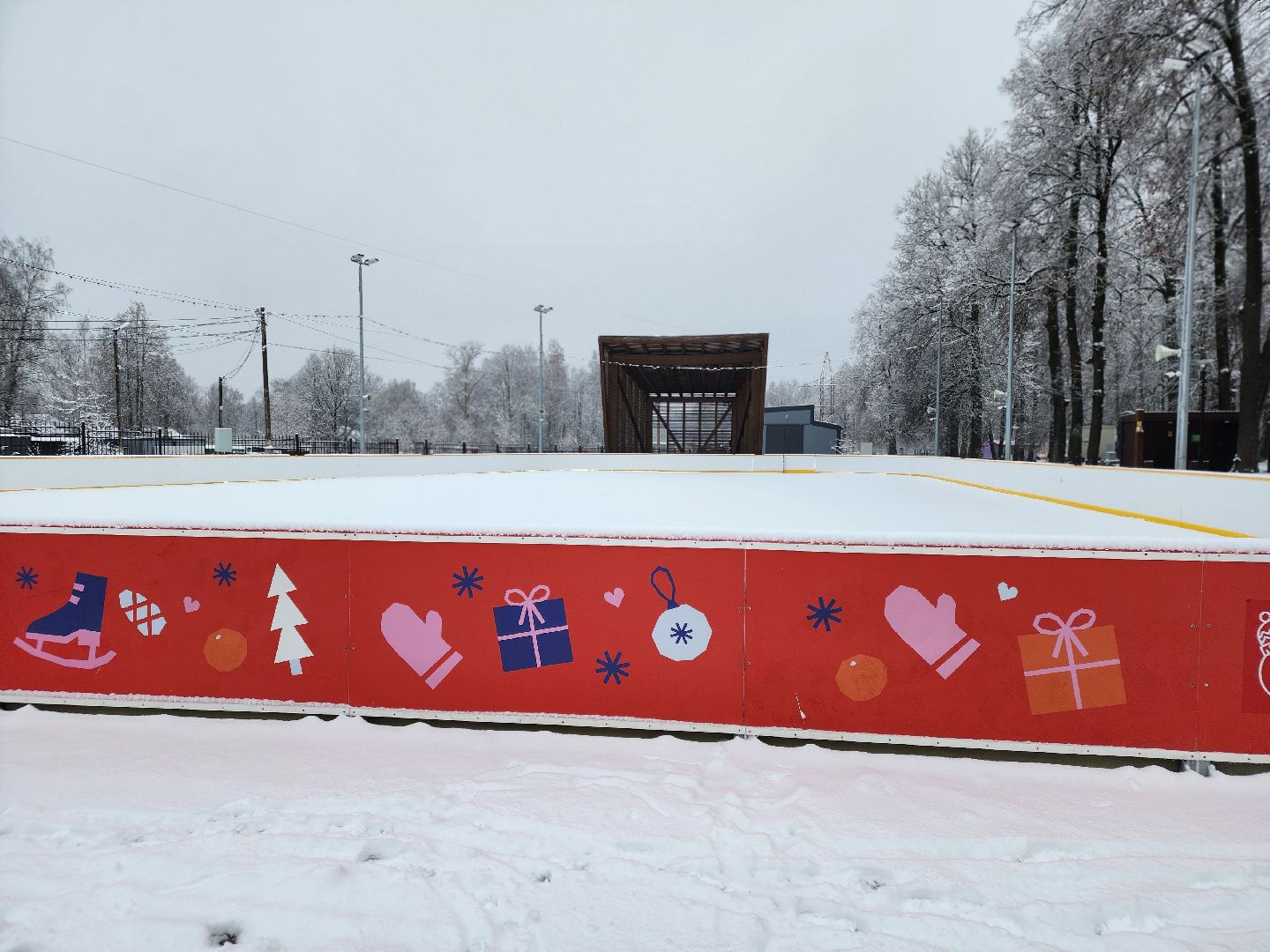 сергиев посад, сергиево-посадский городской округ, парк скитские пруды, лесопарк загорское море, зима в подмосковье,  каток, зимний сезон в парке, зимний досуг,