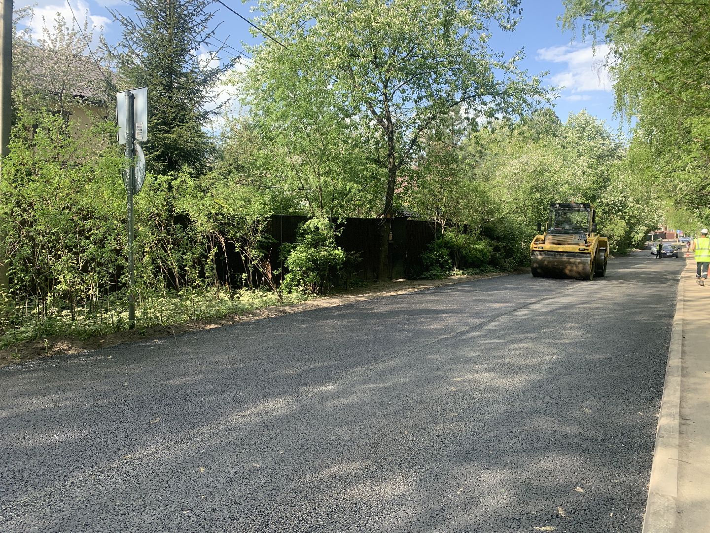 Балашиха, Подмосковье, ремонт дорог, улица Лесные Поляны, укладка асфальта