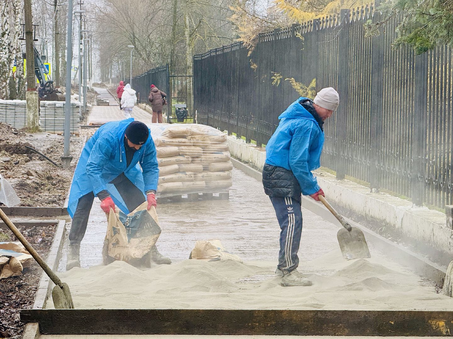 строительство тротуара, гжель, электроизолятор, мбу содержание и благоустройство, раменское,