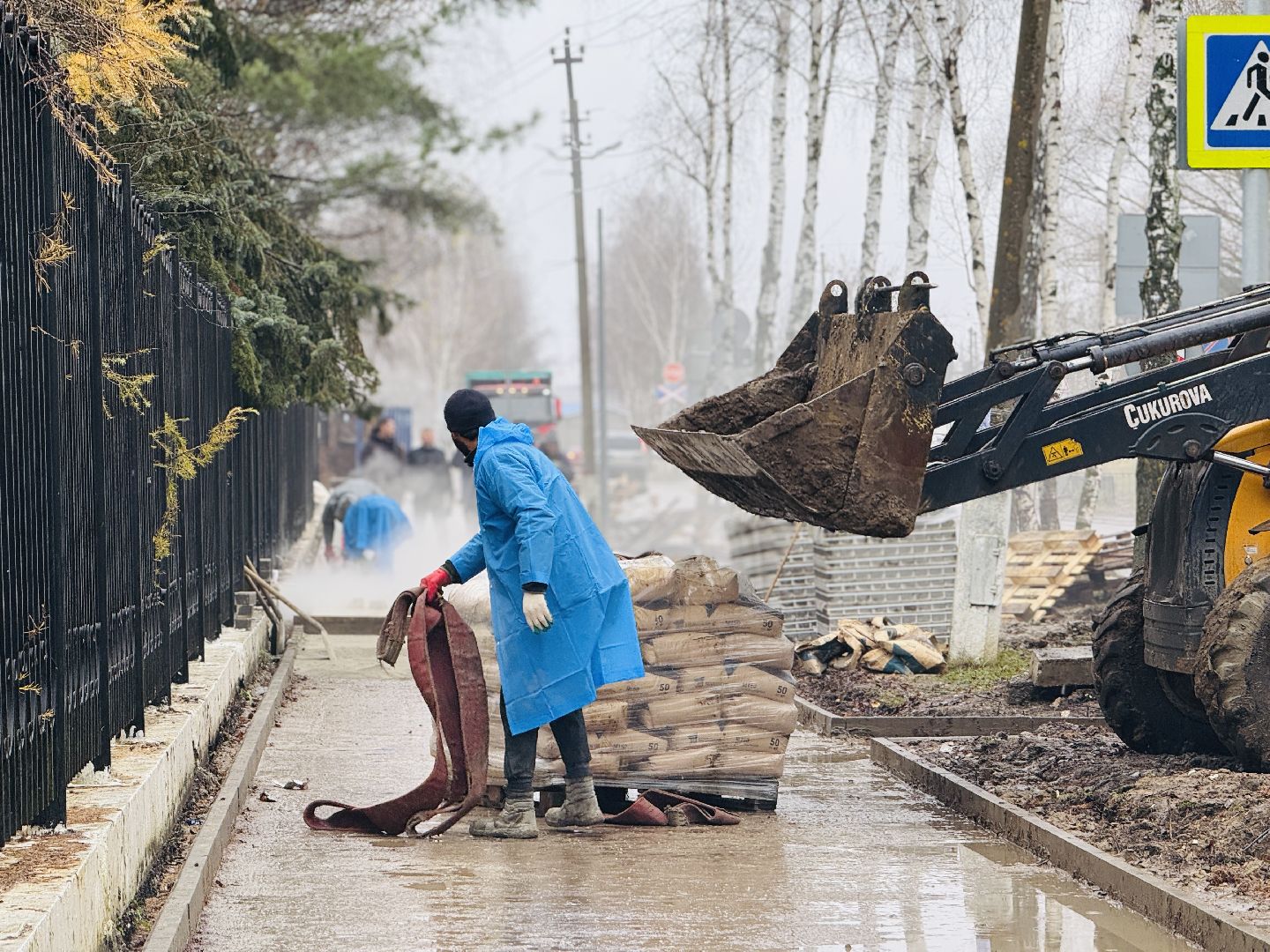строительство тротуара, гжель, электроизолятор, мбу содержание и благоустройство, раменское,