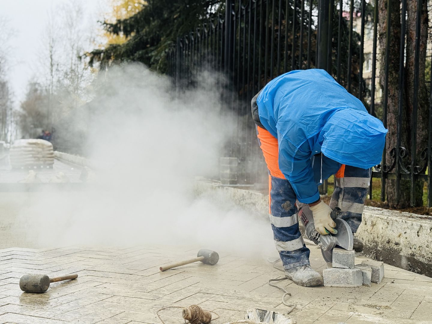 строительство тротуара, гжель, электроизолятор, мбу содержание и благоустройство, раменское,