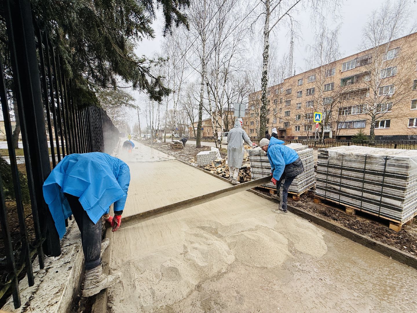 строительство тротуара, гжель, электроизолятор, мбу содержание и благоустройство, раменское,