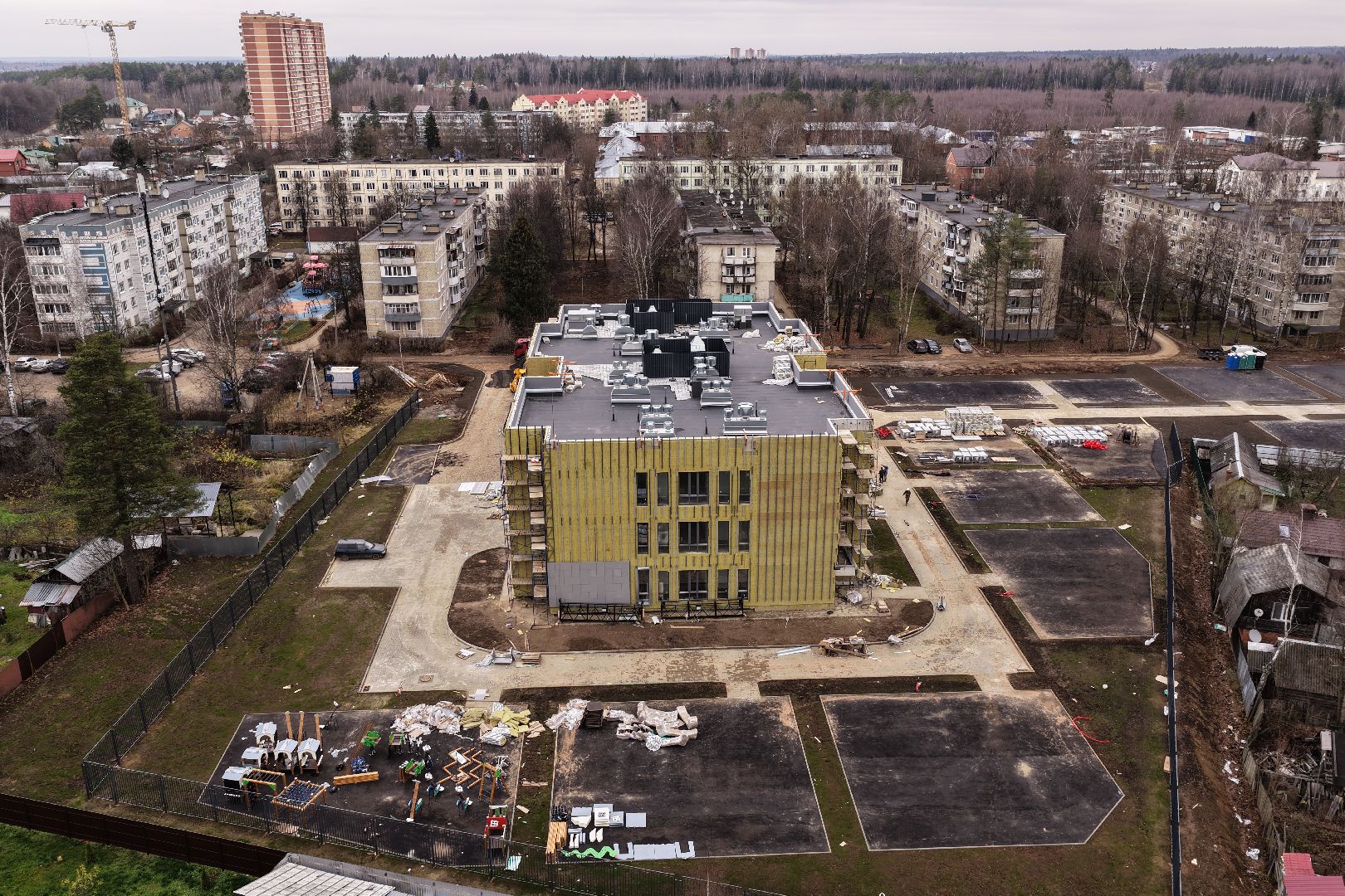 видео с коптера, детский сад солнечногорск, детский сад в поварово,