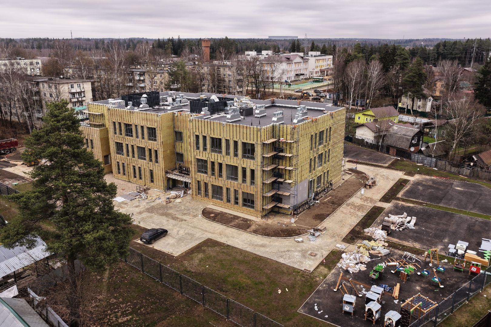 видео с коптера, детский сад солнечногорск, детский сад в поварово,