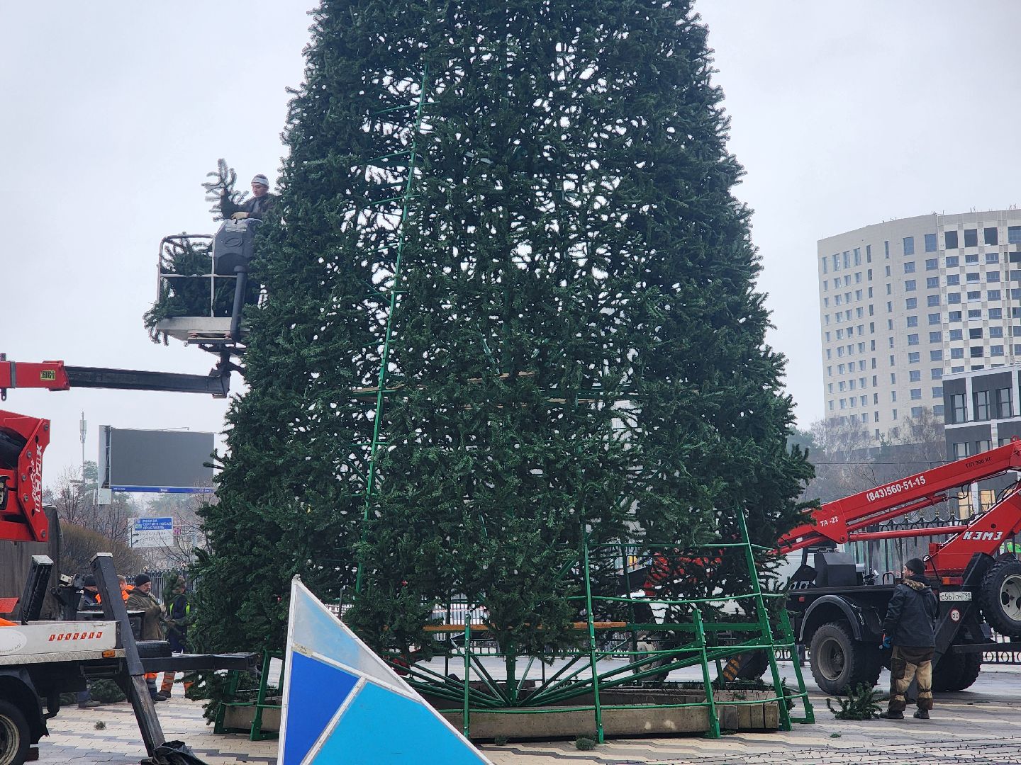 мытищи, установка елки,
