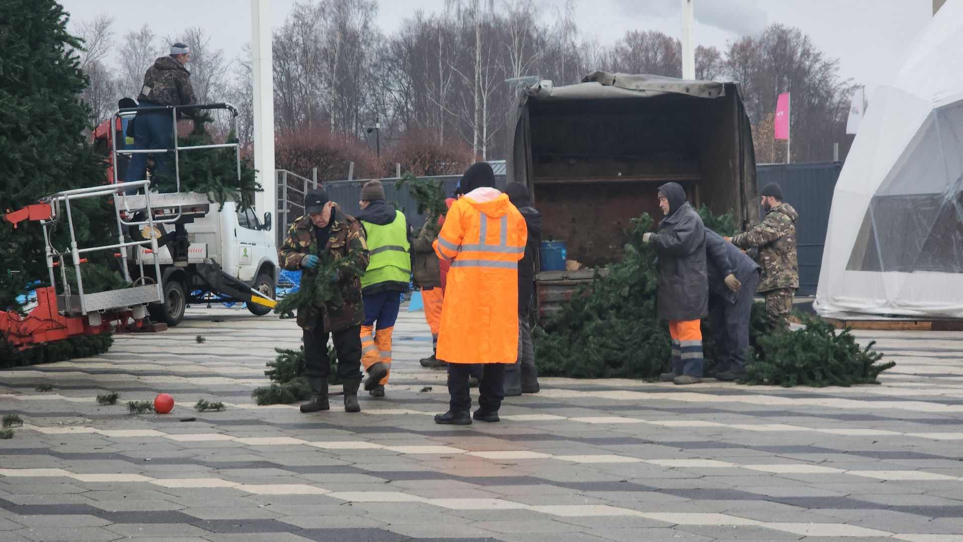 мытищи, установка елки,