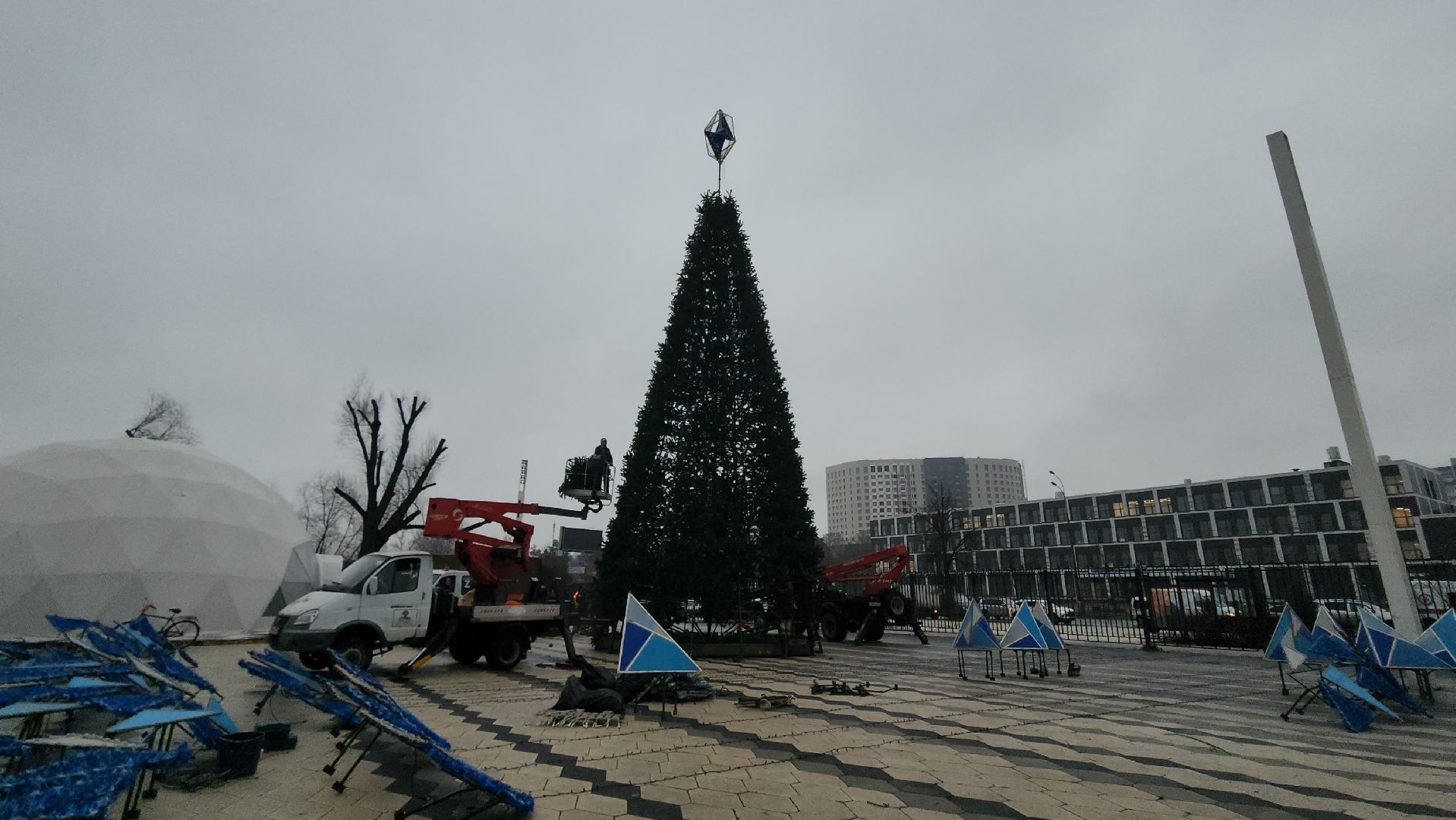 мытищи, установка елки,