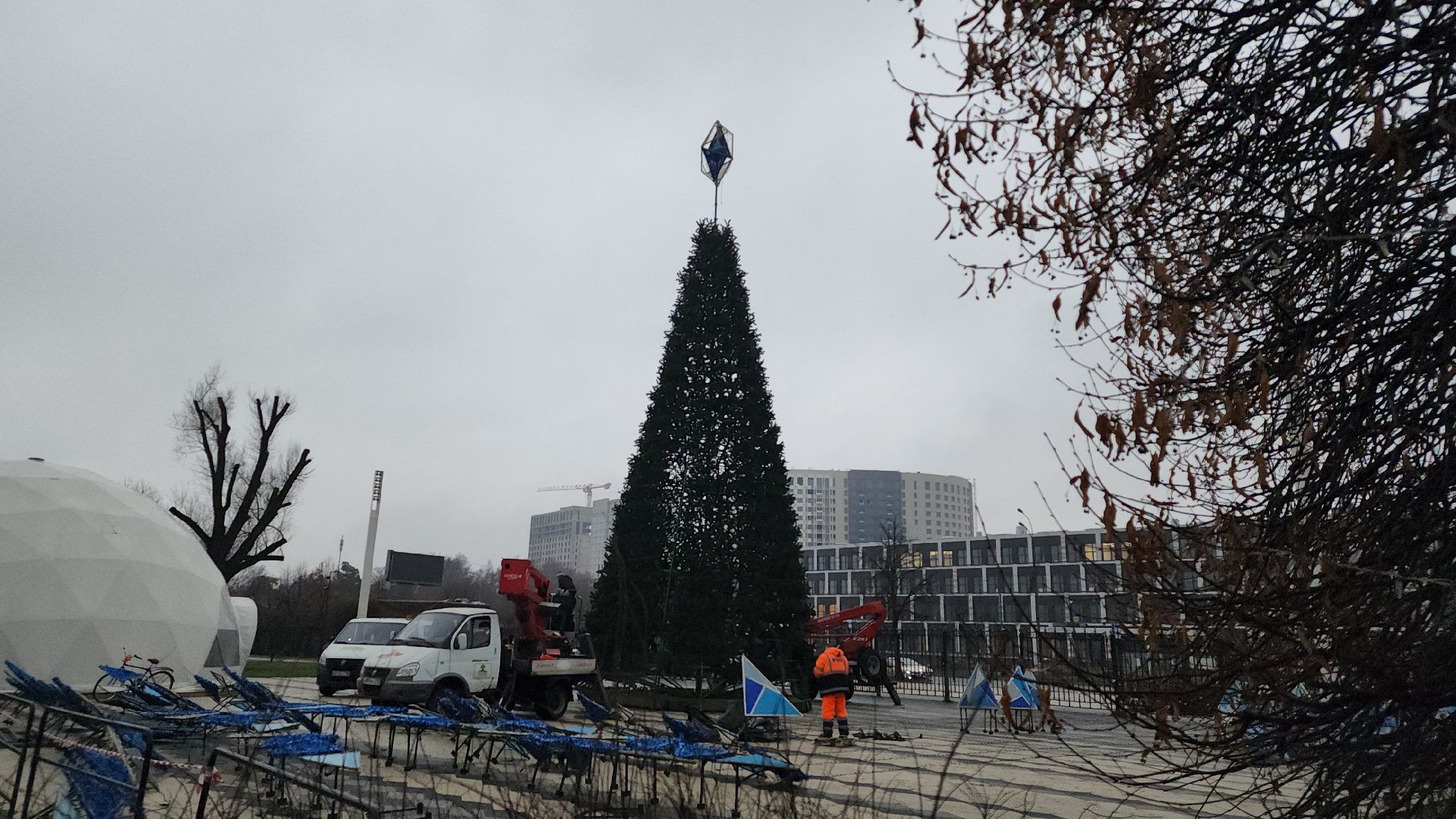 мытищи, установка елки,