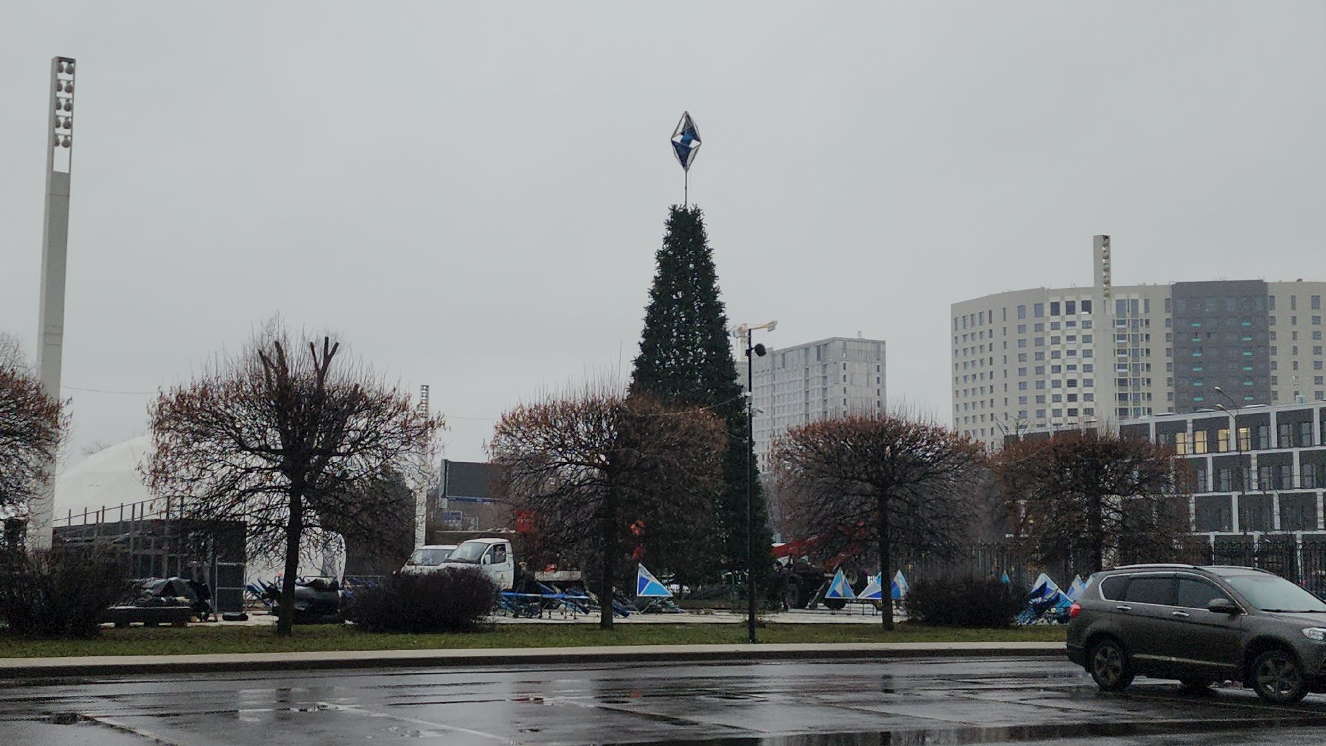 мытищи, установка елки,