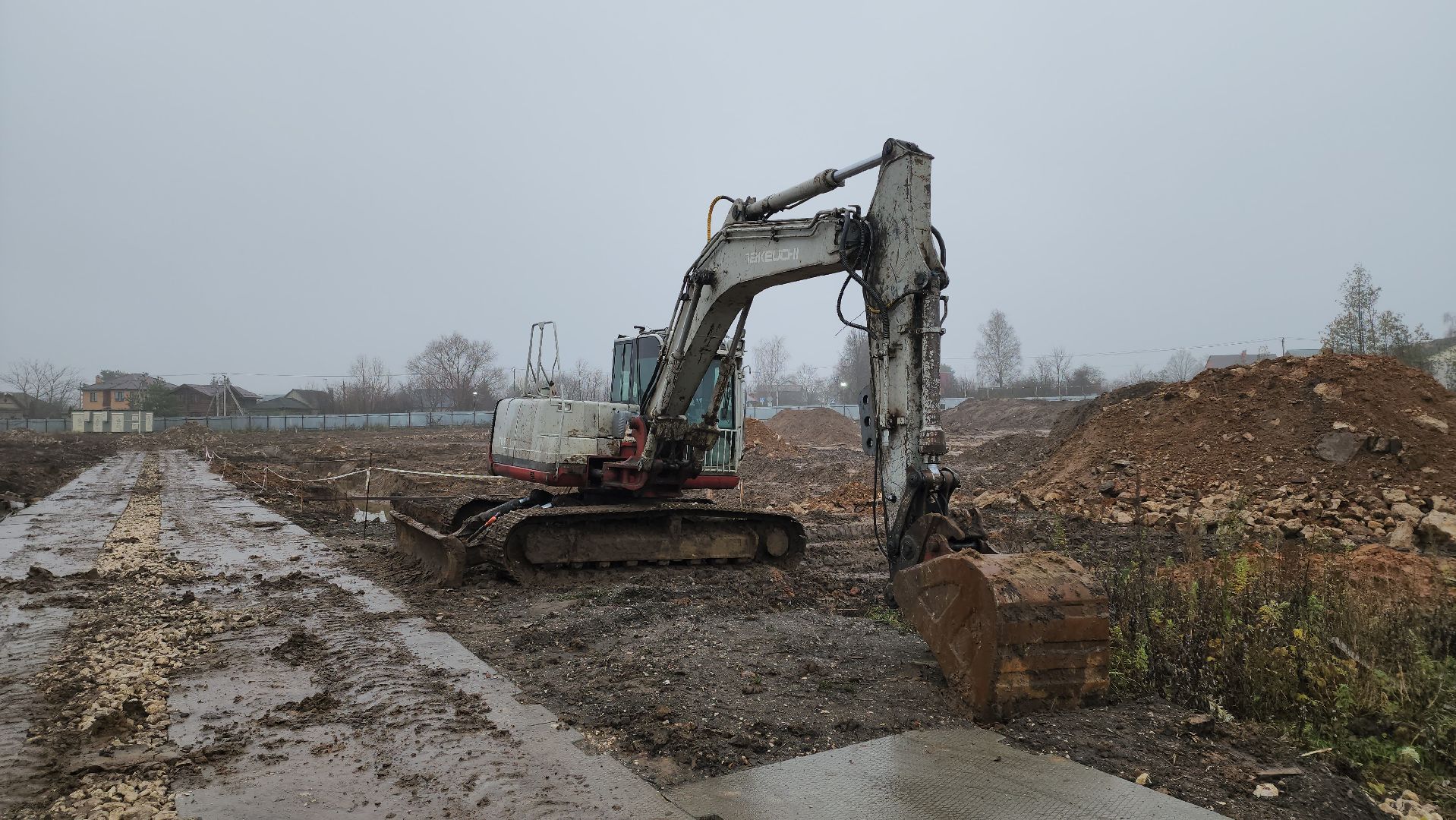 кашира, строительство, фок, ледовая арена, земляные работы, экскаватор,