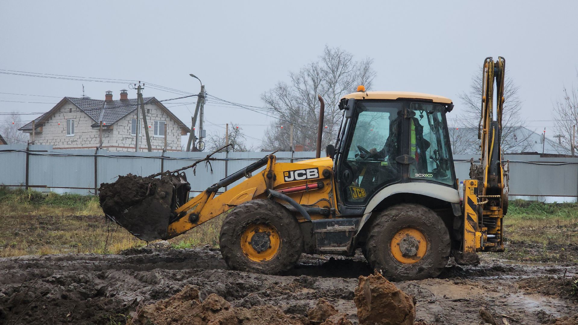 кашира, строительство, фок, ледовая арена, земляные работы, экскаватор,