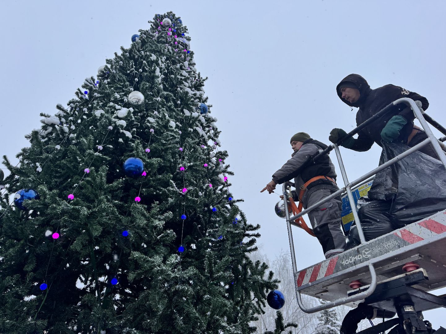 шаховская, ёлка, новогодние украшения,