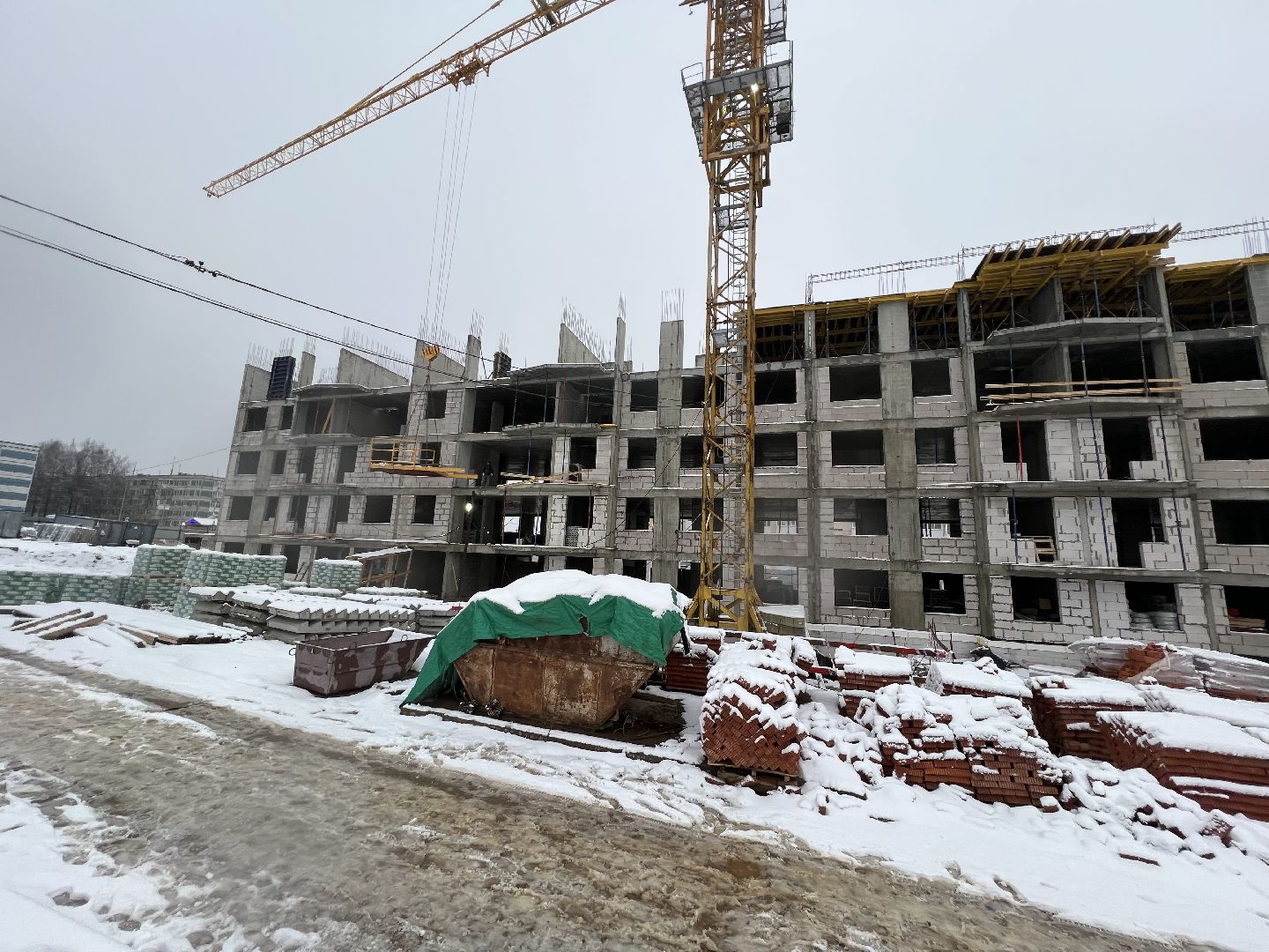 Стройка для переселенцев,  дом для переселенцев в талдоме, талдомский городской округ, Талдом,