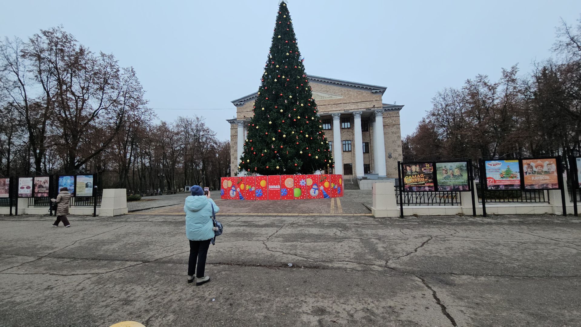 зима в подмосковье, жуковский, новогодняя елка,
