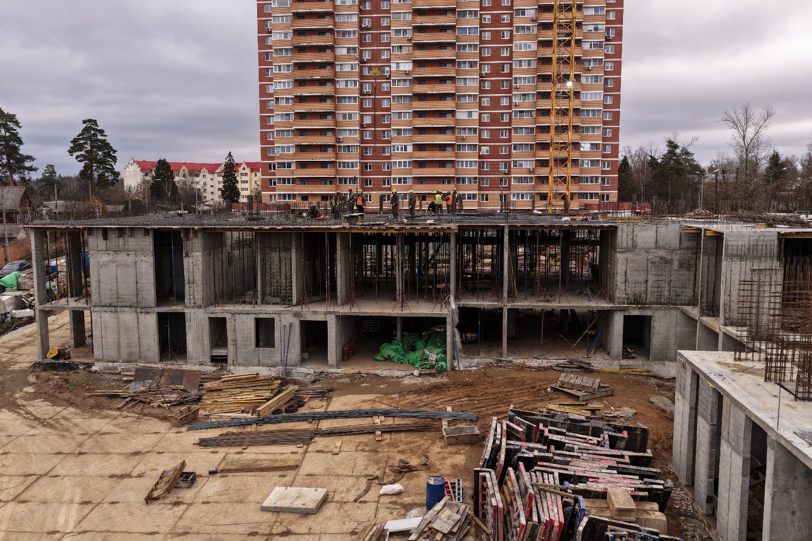 видео с коптера, дом в поварово, дом для переселенцев солнечногорск,