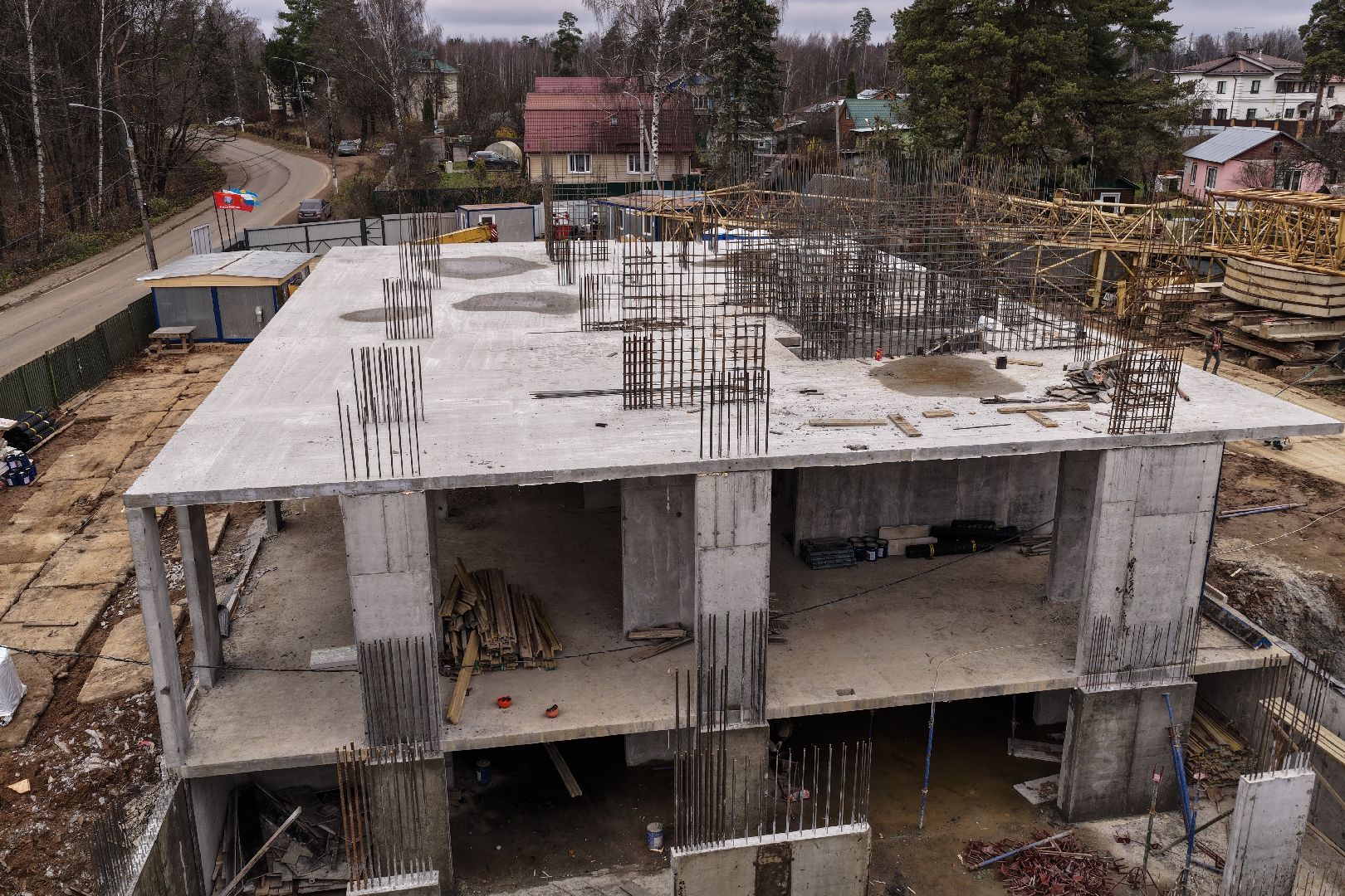 видео с коптера, дом в поварово, дом для переселенцев солнечногорск,