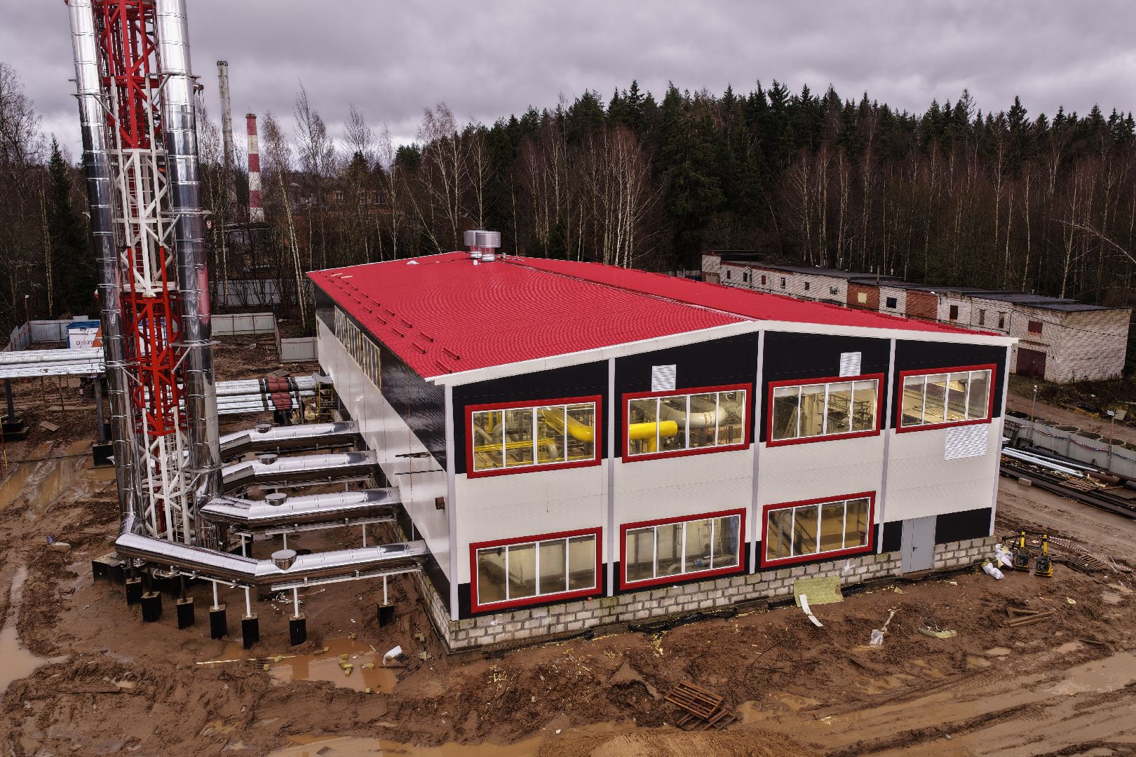 видео с коптера, котельная в солнечногорске, новая котельная,